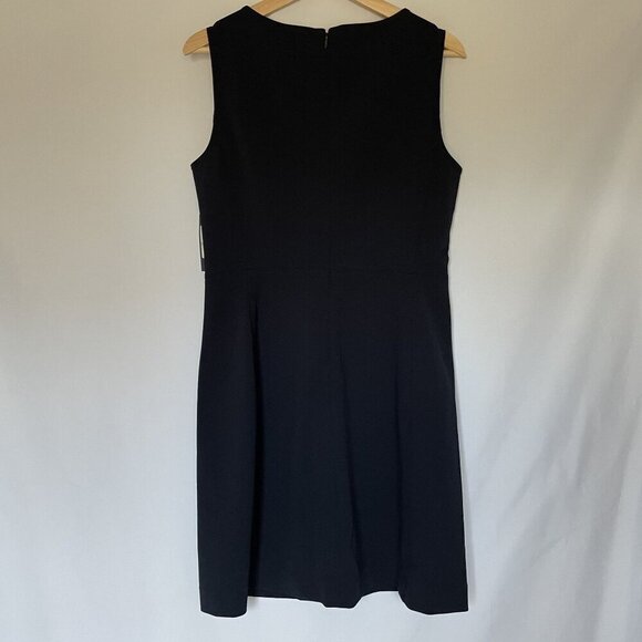 NWT Tommy Hilfiger navy blue sleeveless summer half front zip dress size 8 - Picture 9 of 9